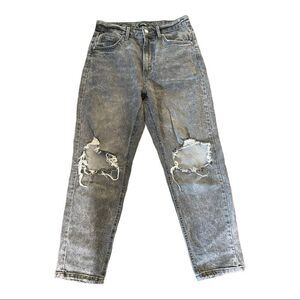 WILD Fable Highest Rise Distressed Busted Knee Stretch Denim Boyfriend Mom Jeans
